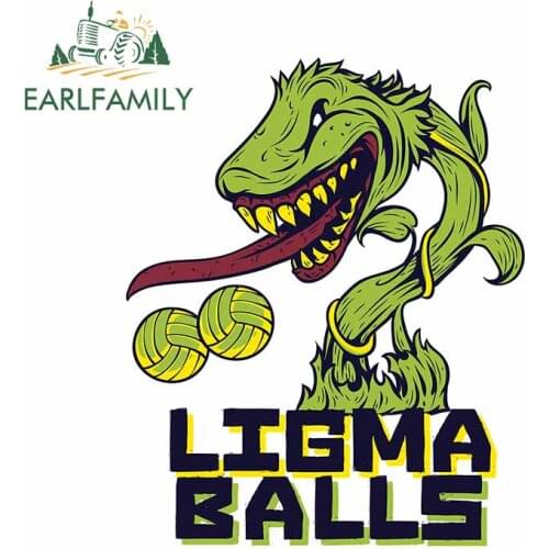 EARLFAMILY 13cm x10.5cm for Ligma Balls Carnivore Plant VAN Decal Occlusion Scratch Laptop Car Stickers Cartoon Car Assessoires