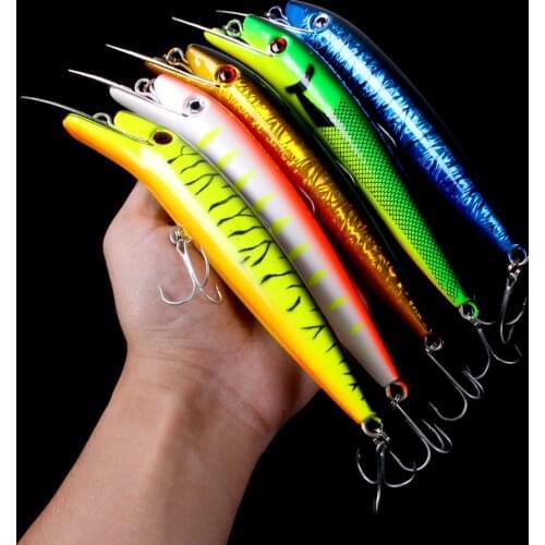 HENGJIA 1pcs 20.5cm 45g Metal Bill Deep Diving Rattling Wobbler Large Minnow Hard Bait Bass Pike Trolling Fishing Lure Tackle