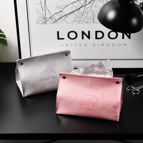 Leather Tissue Box Napkin Holder for Paper Napkins Modern Home Decoration Toilet Paper Holder Car Portable Tissue Boxes Gifts