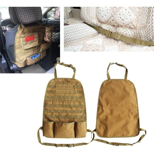 Multifunction Outdoor Tactical Molle Car Seat Organizer Waterproof Fabric Nylon Seat Back Organizer Car Seat Cover Protector