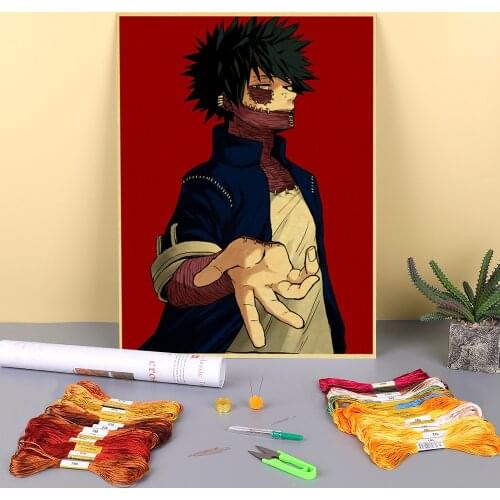 My Hero Academia Printed 11CT Cross Stitch Embroidery Set DMC Threads Knitting Craft Handicraft Handiwork Sales Promotions