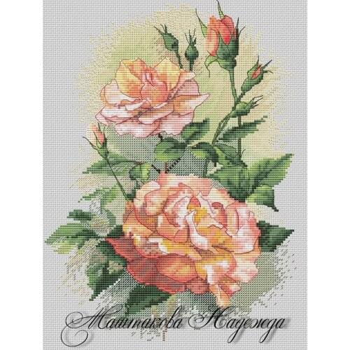 Pink Flowers new Cross Stitch Kit Packages Counted Cross-Stitching Kits New Pattern NOT PRINTED Cross stich Painting Set