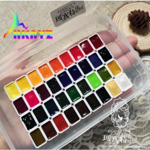 1 sets MIJELLO 34 Colors Small Pack 0.5ml Portable Mini Gold Master Water Color