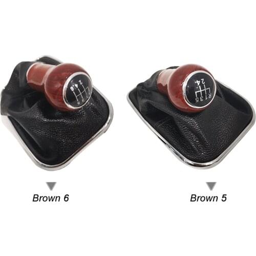 Peach Color PVC ABS 6/5-Speed Gear Shift Knob Gaitor Boot Black Car Accessories Replacement for VW Golf Bora Jetta MK4 1999-2005