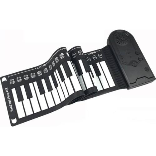 Portable thickened folding 49-key hand-rolled piano special electronic piano artifact for children beginners and music lovers