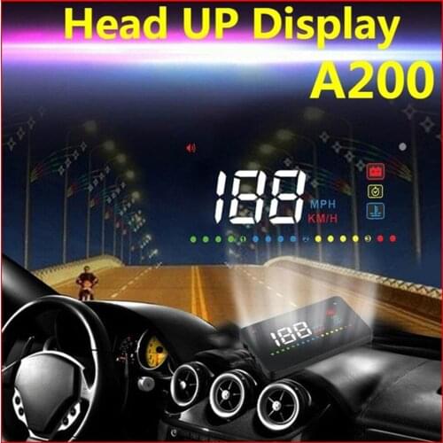 New Arrival 3.5Inch HUD Projector Head Up Display Speed Warning Fuel OBD II Speedometer KM/H Display System Car-styling