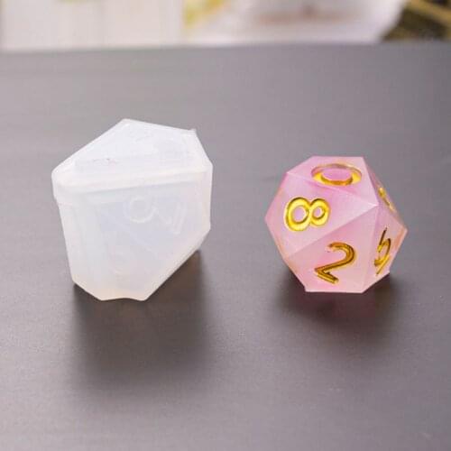10 Pcs/Set Transparent Epoxy Mold UV Resin DIY Dice Mould Crafts Making Molds