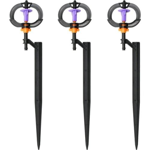 Rotating water sprinkler With nozzle holder 360 degree nozzles watering plants Garden Irrigation lawn watering 50PCS