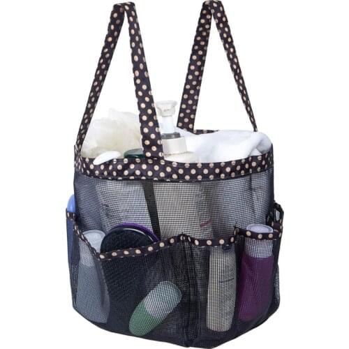 Mesh Shower Caddy tote for College Dorm Room Essentials, Hanging Portable Bag Toiletry Bathroom Accessories