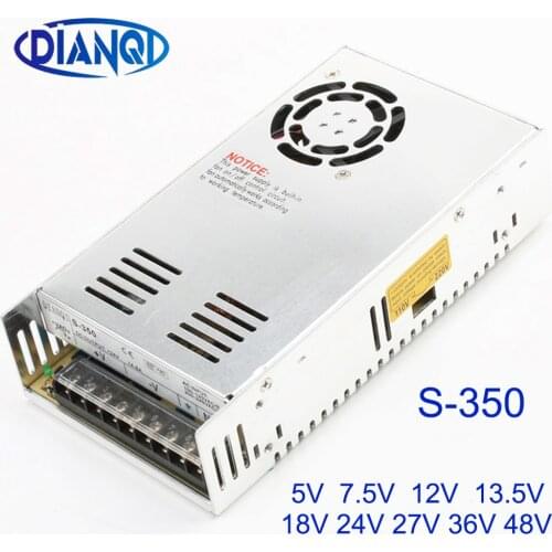 LED power supply switch S-350W 5V 7.5V 12V 13.5V18V 24V 27V48V ac dc converter variable dc voltage regulator S-350-5 S-350-36V