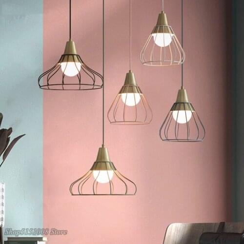 Modern Color Iron Pendant Lamps LED E27 Dining Bar Pendant Lights Kitchen Fixtures Lighting Living Room Hanging Lamps Luminaire