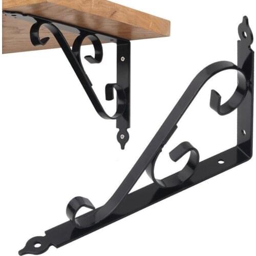 Iron Triangle Bracket European Heavy Support Adjustable Wall Mounted L Angle Code Shelf Brackets 15cm Thick Furniture Hardware