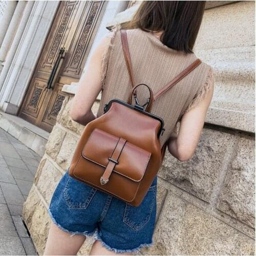 Women Backpacks Small Multifunctional Backpack Female Shoulder Bag Girls School Bag Backpack PU Leather Female Bagpack