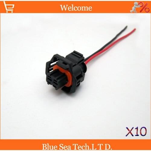 10 PCS 2Pin female Oil/Fuel spray nozzle plug with 10cm cable,diesel common rail/crankshaft sensor plug for BOSCH car