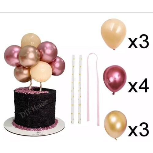 10pcs 5 Inch Metal Balloon Cake Topper Cloud Shape Confetti Balloons for Birthday Wedding Party Decor Home Supplies Baby Shower