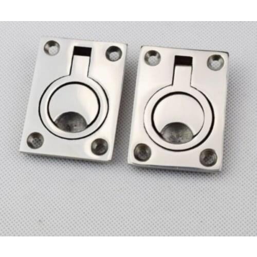 2 Pieces S.S Boat Hatch Locker Cabinet Lift / Pull Ring Handle 2-1/2" Practical
