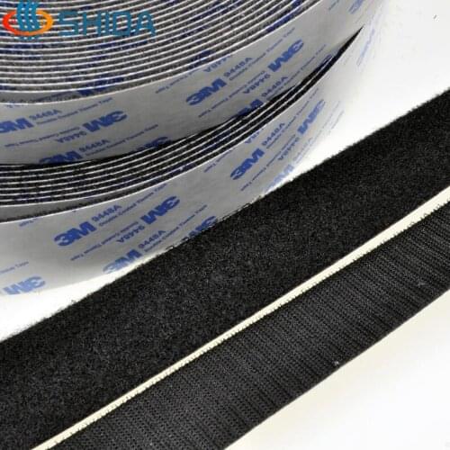 3cm-5cm width 5 meters 2 Rolls 3M Self-adhesive Nylon Hook and Loop strap Fastener Cable Ties Power Wire Magic Tape Sticks