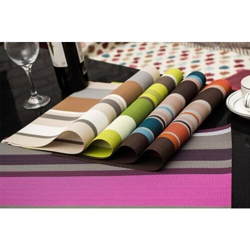 30*45cm Continental Simple Rectangular Fashion Waterproof Insulation Pad PVC Table Mat Plate Mats Bowls Mat