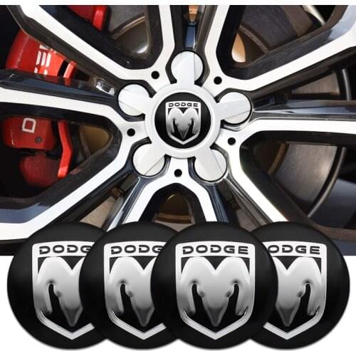 4pcs 56mm Car Wheel Center Hub Cap Emblem Badge Decoration Stickers For Dodge caliber ram 1500 caravan charger grand Accessories