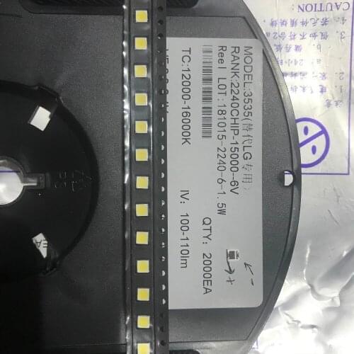 60pcs replace FOR LG Innotek LED LED Backlight 2W 6V 3535 Cool white LCD Backlight TV Application leds 2w 6v inoteks 3535