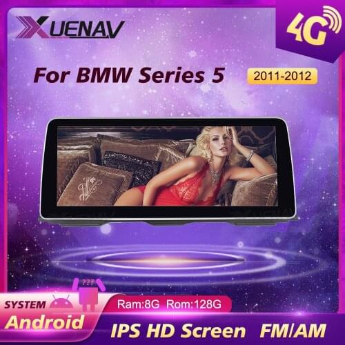 12.3 screen Car Multimedia Radio GPS DVD Player for BMW 5 Series 2011 2012 CIC system 1920*720 Android 8 core DVD Player