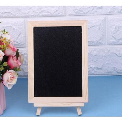 Wood Tabletop Chalkboard Double Sided Blackboard Message Board Children Kids Toy
