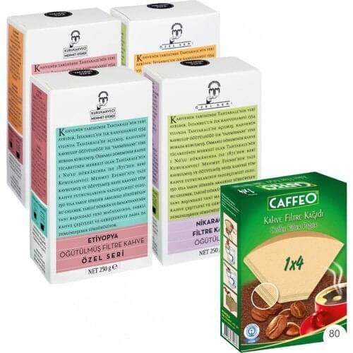 GREAT Mehmet Efendi Special Series 1 kg Filter Coffee Set + Caffeo 80 Filter FREE SHİPPİNG