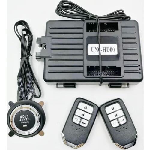 For Honda Crider Add Push button start stop Car Alarm Phone App Remote Control Car System Central Locking System No Wire Cut