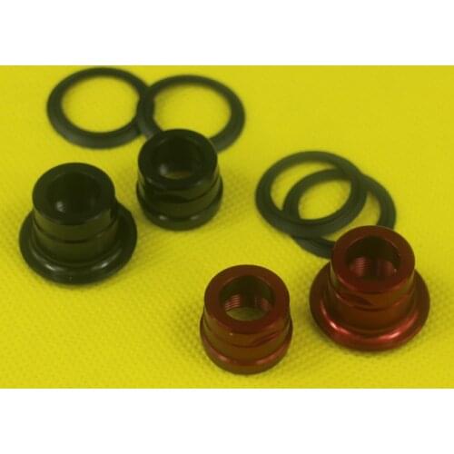 142mm M12 thru end caps for Powerway M71 MTB rear hub PFH-M71 adaptors anodized black or red 142 x 12mm through axle converter