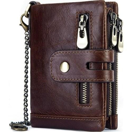 Genuine Cow Leather Wallet Men Coin Purse Male Cuzdan PORTFOLIO MAN Portomonee Small Min Walet Pocket Fashion Hasp