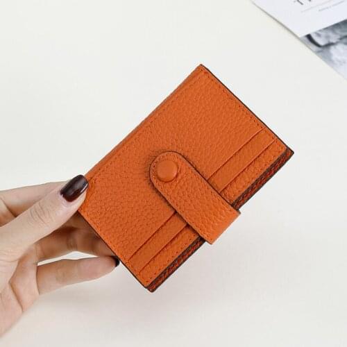 LOMANTINA Genuine Leather Unisex Business Card Holder Wallet Bank Credit Card Case ID Holders Women cardholder porte carte