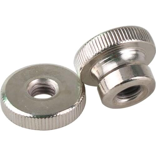 M3~M10 Knurled Thumb Nuts Thin/High Head Types Carbon Steel Ni-plated/Zinc platied Hand Grip Knobs Nut