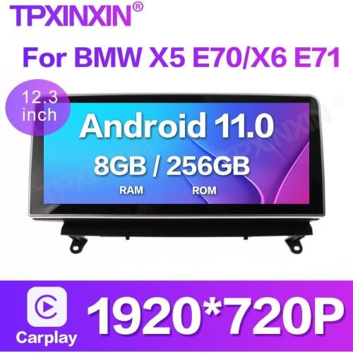 12.3 For BMW X5 E70 For BMW X6 E71 2007-2013 Android 128 Car GPS Navigation Auto Stereo Radio Tape Recorder Head Unit Multimedia