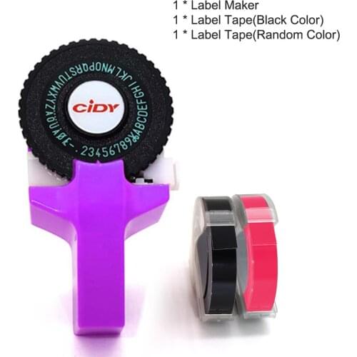 Mini printer Portable label printer Manual Label Maker DIY 3D Embossing Label Writer Printer Typewriter with Plastic Label Tapes