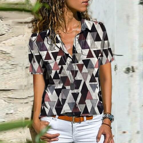 Vogue Women Shirt Loose Short Sleeve Women Shirt Casual Large Size Women Tops