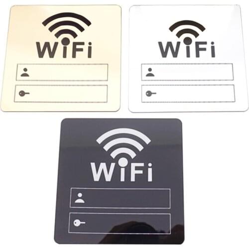 Wifi Sign Wall Mirror Stickers Modern 3D Wall Stickers Decals On The Wall Acrylic Self-adhesive Wallpaper Dropshipping Wholesale