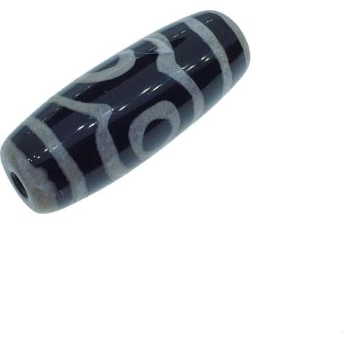 Natural Tibetan Dzi Agates Stone Beads Vintage Jewelry Accessories DIY Beads Oval Three-eyed Black Agates Stone Beads for Men