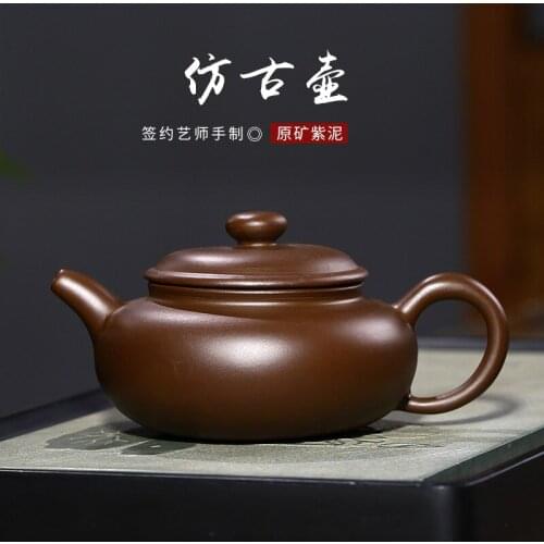 Wholesale locomotive antique pot grouting purple sand pot semi manual tea set domestic one-piece delivery teapot