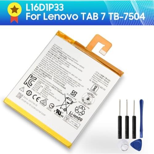 Genuine Replacement Battery L16D1P33 for Lenovo TAB 7 TB-7504N TB-7504F 7504X Tablet PC 3500mAh