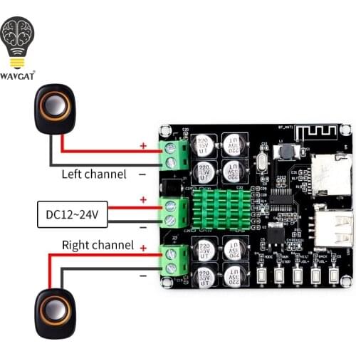 TPA3116D2 XH-M422 DC12-24V 50W + 50W Bluetooth 4.0 amplifier board TPA3116 With Bluetooth U disk TF card player VHM-302