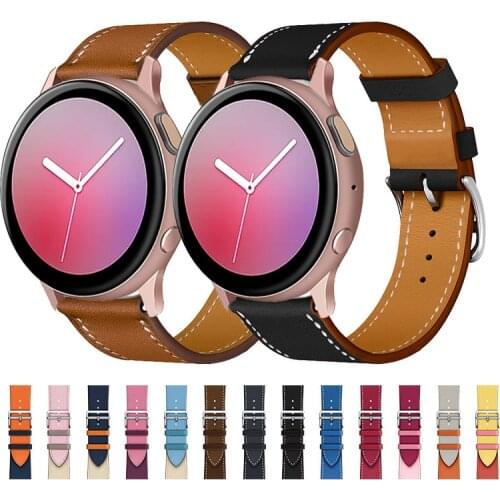 For Samsung Galaxy Watch Active 2 40mm 44mm Active2 Galaxy 42mm Gear s2 Sport Genuine Leather Band Strap Bracelet Belt Watchband