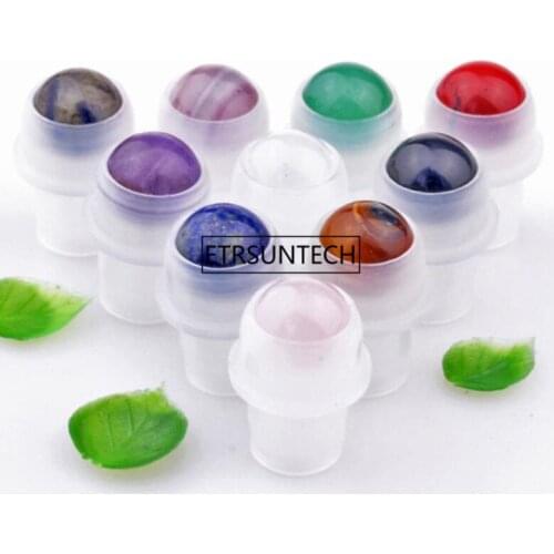 Natural Gemstone Roller Ball For 5ml 10ml THICK Essential Oil Roll On Bottles F2005