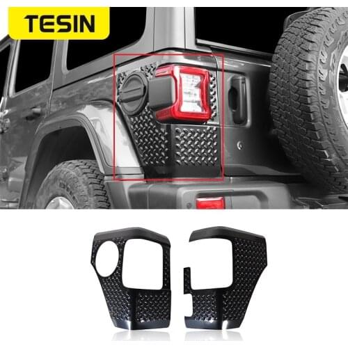 TESIN Car Rear Taillight Tail light Lamp Guard ABS Cover Trim Protector for Jeep Wrangler JL 2018 2019+ Car Exterior Accessories