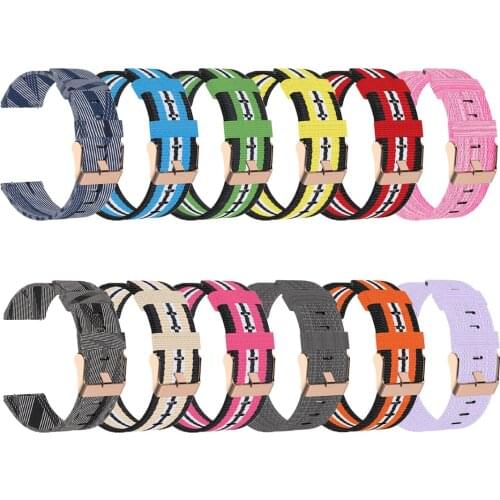 Woven Nylon Watch Sport Strap Band For Xiaomi Huawei Garmin Wrist Band 18mm Universal Adjustable Nylon Watch Bracelet Watchband
