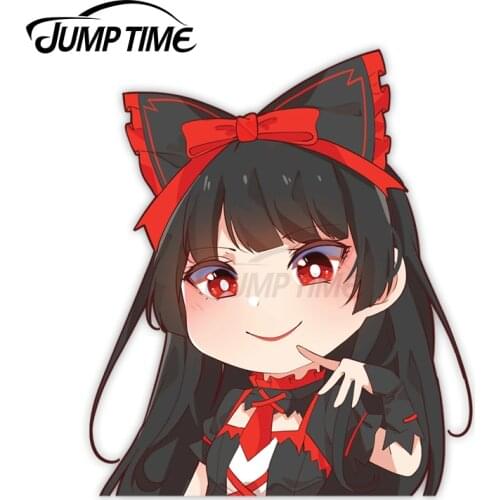 Jump Time 13 x 8.8cm Vinyl Decoration Rory Mercury Cartoon Avatar Car Stickers Camper Wiper Peeker Waterproof 3D Car Decor