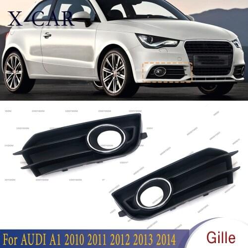X-CAR Front Bumper Fog Light Grille Black Durable Anti-corrosive Left Right For AUDI A1 2010-2014 8X0807681A 8X0807682A