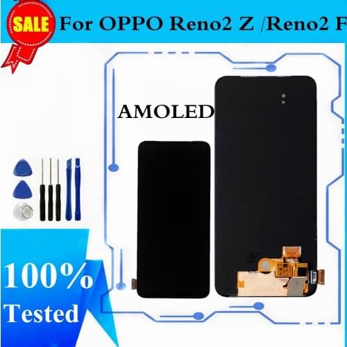 AMOLED For OPPO Reno2 Z F LCD Display Touch Screen Digitizer Assembly For K3 Reno 2Z 2F Display Replacement