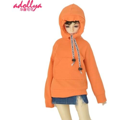 1/3 1/4 1/6 BJD SD Doll Clothes Fashion Orange Rope Cap Sweatshirt DIY Doll Accessories Coat Clothing Girl Toy Clothes For Dolls