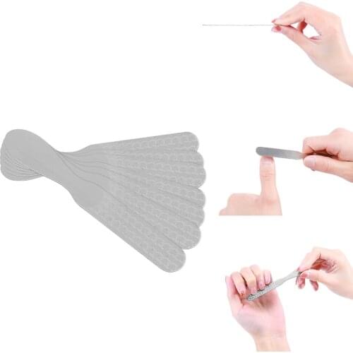 1PC Stainless Steel Nail File Buffer Grit Silver Frosted Surface For Grinding Polishing Manicure Pedicure Fingernail Trimming