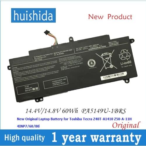 14.8 V 60WH PA5149U-1BRS New original Laptop bettery for Toshiba Tecra Z40T-A1410 4INP7/60/80 Z50-A-11H